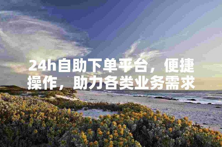 24h自助下单平台，便捷操作，助力各类业务需求。