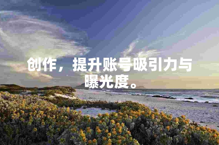 创作，提升账号吸引力与曝光度。
