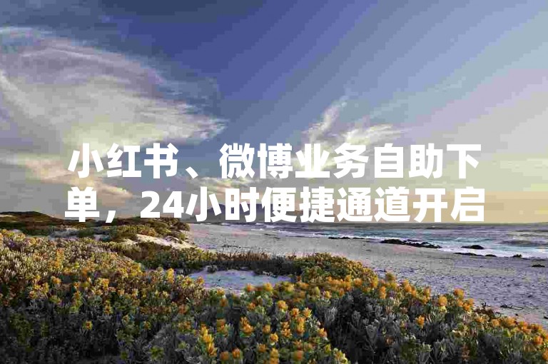 小红书、微博业务自助下单，24小时便捷通道开启。