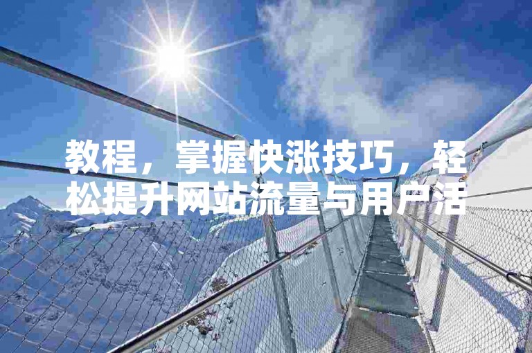 教程，掌握快涨技巧，轻松提升网站流量与用户活跃度。