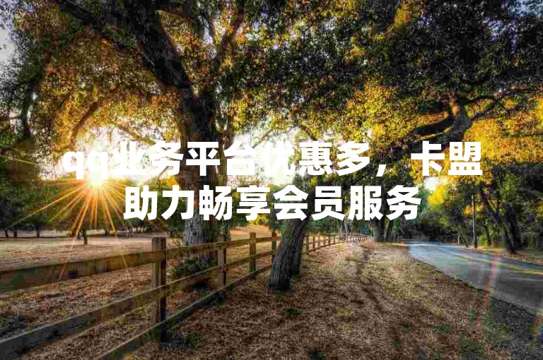 qq业务平台优惠多，卡盟助力畅享会员服务