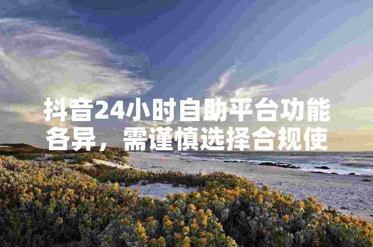 抖音24小时自助平台功能各异，需谨慎选择合规使用。