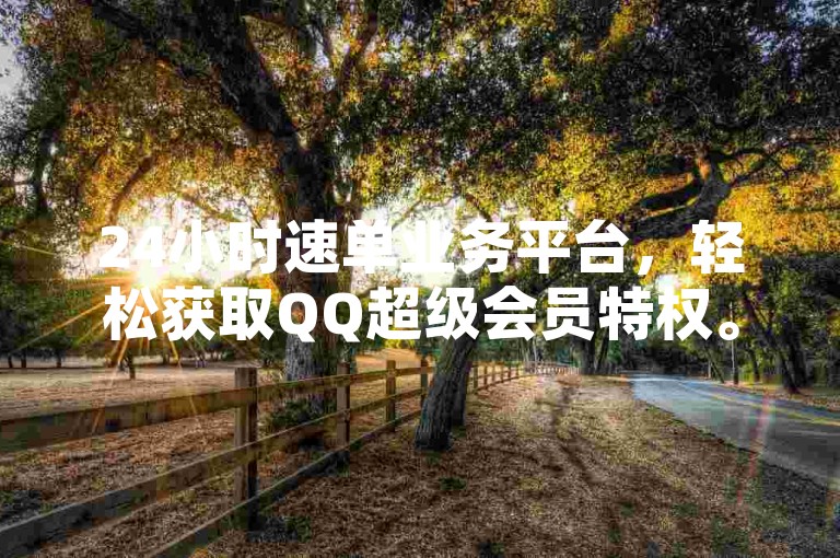 24小时速单业务平台，轻松获取QQ超级会员特权。