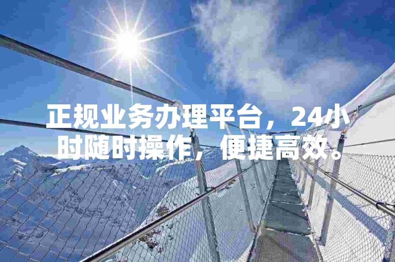 正规业务办理平台，24小时随时操作，便捷高效。