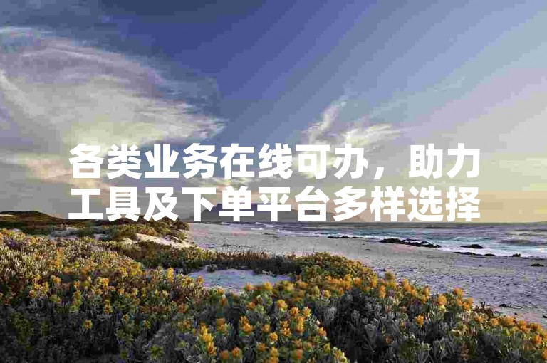 各类业务在线可办，助力工具及下单平台多样选择。