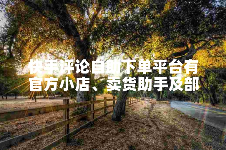 快手评论自助下单平台有官方小店、卖货助手及部分第三方电商平台。