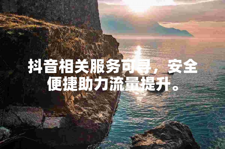 抖音相关服务可寻，安全便捷助力流量提升。
