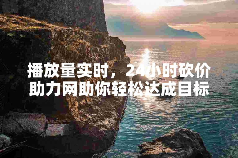 播放量实时，24小时砍价助力网助你轻松达成目标。