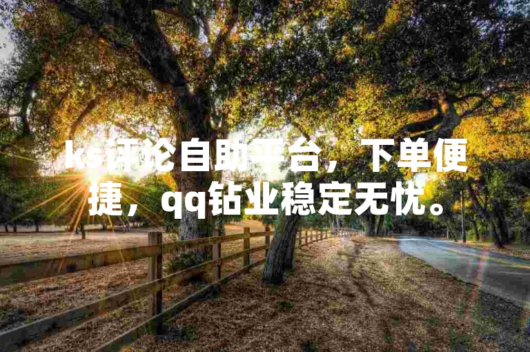 ks评论自助平台，下单便捷，qq钻业稳定无忧。
