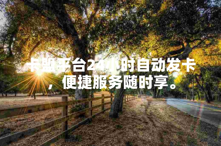 卡盟平台24小时自动发卡，便捷服务随时享。