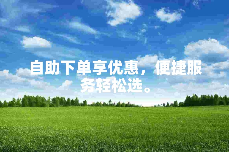 自助下单享优惠，便捷服务轻松选。