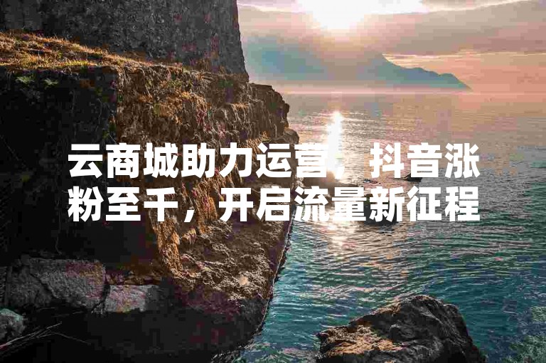 云商城助力运营，抖音涨粉至千，开启流量新征程。