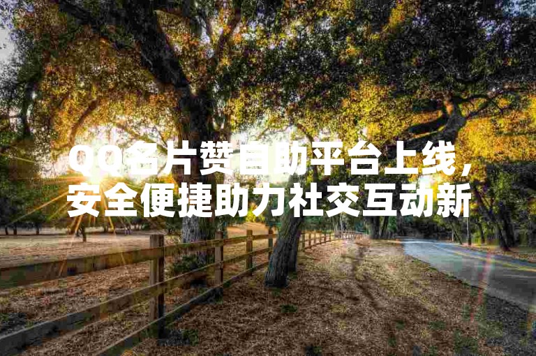 QQ名片赞自助平台上线，安全便捷助力社交互动新体验。
