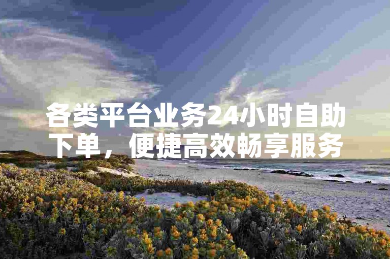 各类平台业务24小时自助下单，便捷高效畅享服务。