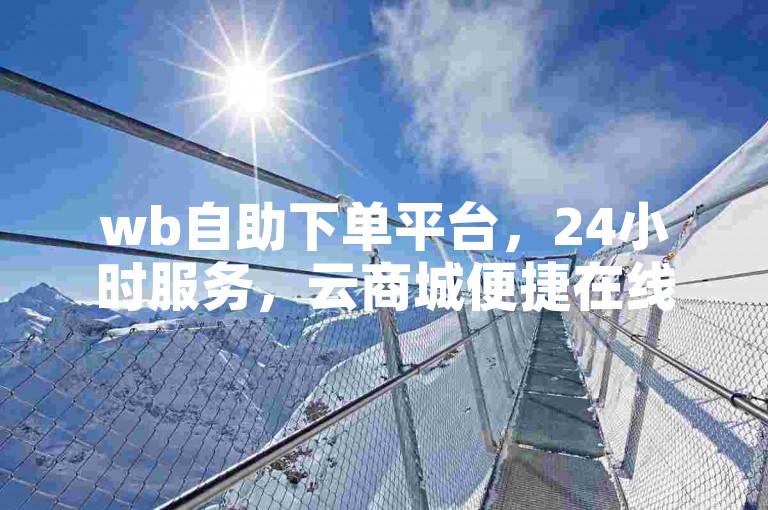 wb自助下单平台，24小时服务，云商城便捷在线下单。