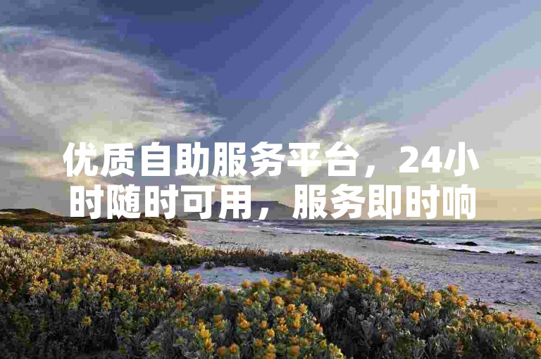 优质自助服务平台，24小时随时可用，服务即时响应。