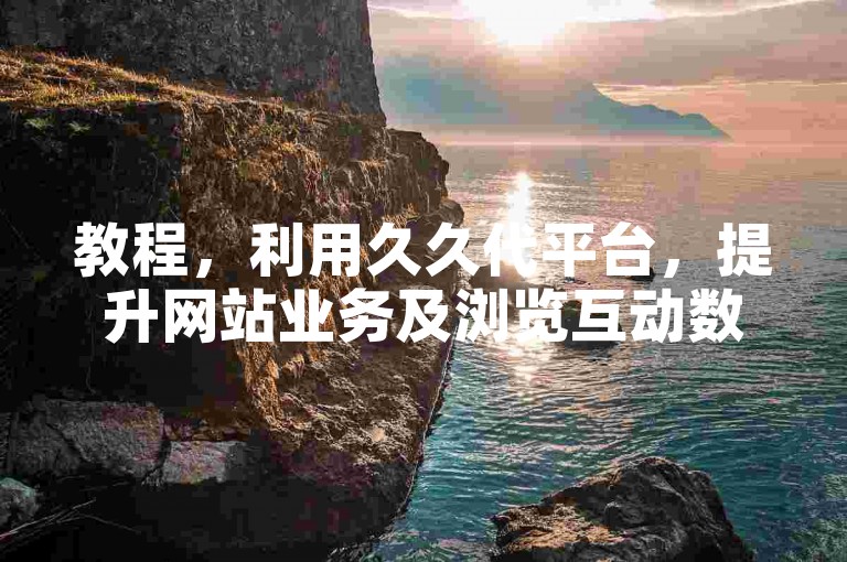 教程，利用久久代平台，提升网站业务及浏览互动数据。