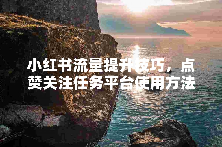 小红书流量提升技巧，点赞关注任务平台使用方法详解