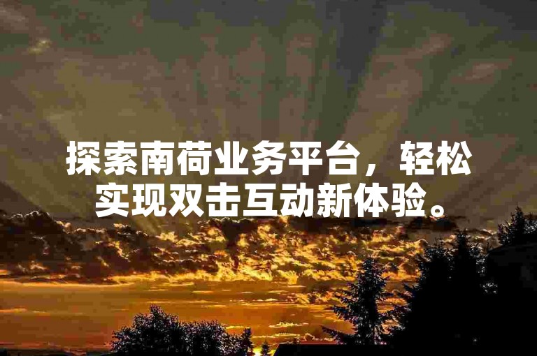 探索南荷业务平台，轻松实现双击互动新体验。