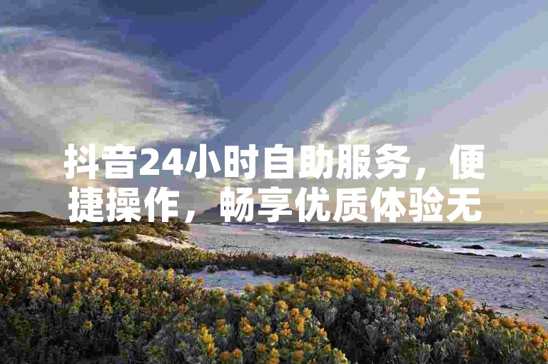 抖音24小时自助服务，便捷操作，畅享优质体验无阻碍。
