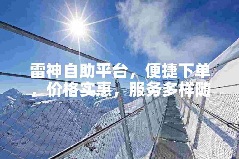 雷神自助平台，便捷下单，价格实惠，服务多样随心选。