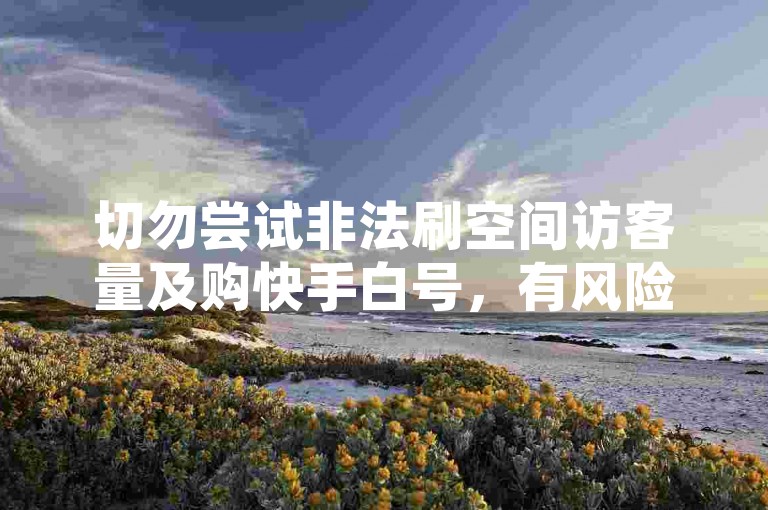 切勿尝试非法刷空间访客量及购快手白号，有风险！