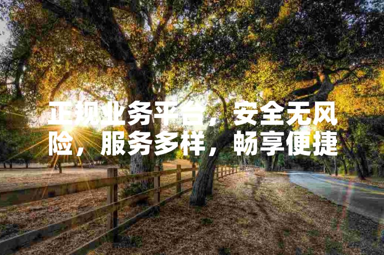 正规业务平台，安全无风险，服务多样，畅享便捷体验。
