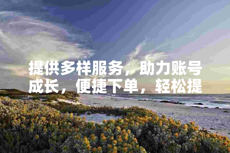 提供多样服务，助力账号成长，便捷下单，轻松提升影响力。
