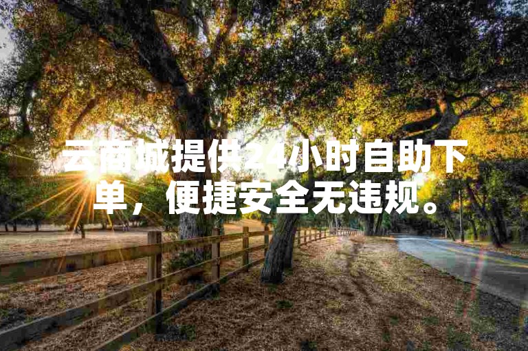 云商城提供24小时自助下单，便捷安全无违规。
