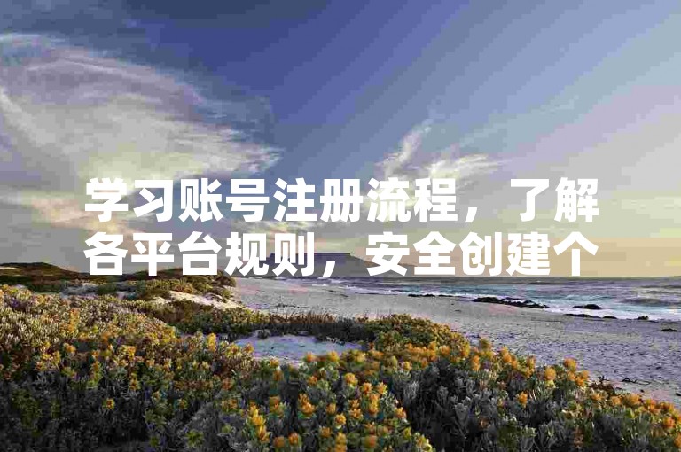 学习账号注册流程，了解各平台规则，安全创建个人网络账号。