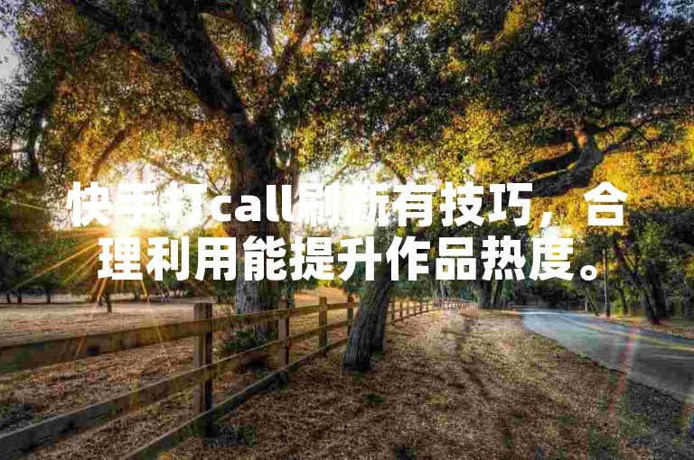 快手打call刷新有技巧，合理利用能提升作品热度。