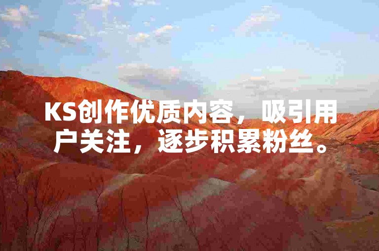 KS创作优质内容，吸引用户关注，逐步积累粉丝。