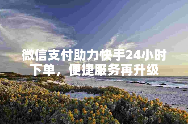 微信支付助力快手24小时下单，便捷服务再升级