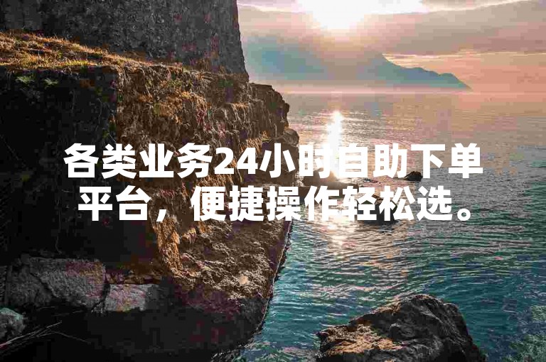 各类业务24小时自助下单平台，便捷操作轻松选。