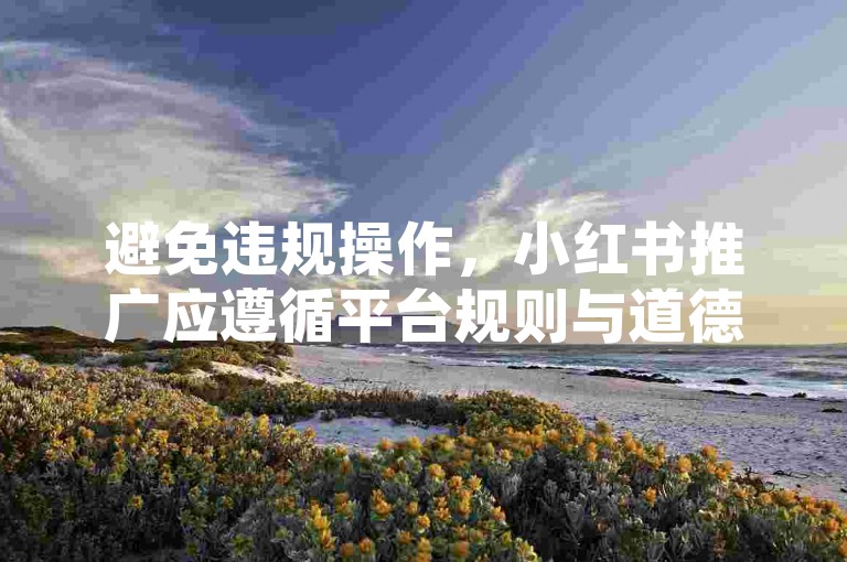 避免违规操作，小红书推广应遵循平台规则与道德准则。