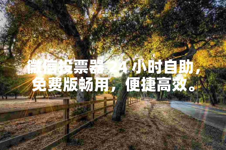 微信投票器 24 小时自助，免费版畅用，便捷高效。