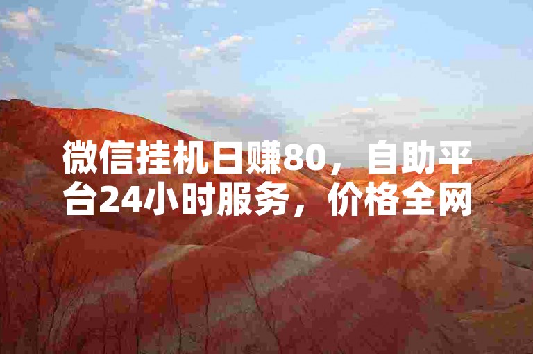 微信挂机日赚80，自助平台24小时服务，价格全网低。