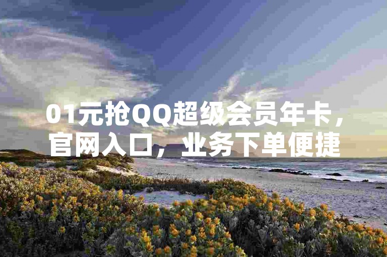 01元抢QQ超级会员年卡，官网入口，业务下单便捷。