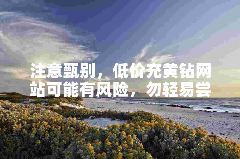 注意甄别，低价充黄钻网站可能有风险，勿轻易尝试。