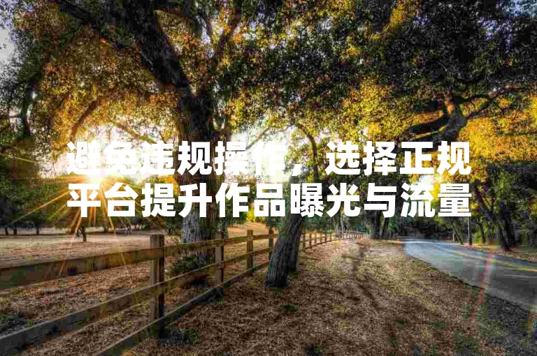 避免违规操作，选择正规平台提升作品曝光与流量。