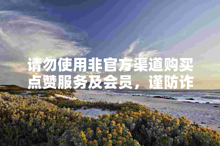 请勿使用非官方渠道购买点赞服务及会员，谨防诈骗。