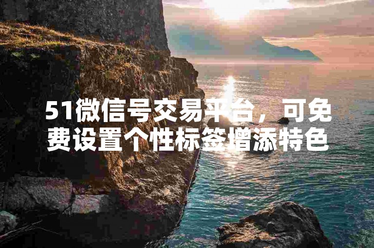 51微信号交易平台，可免费设置个性标签增添特色