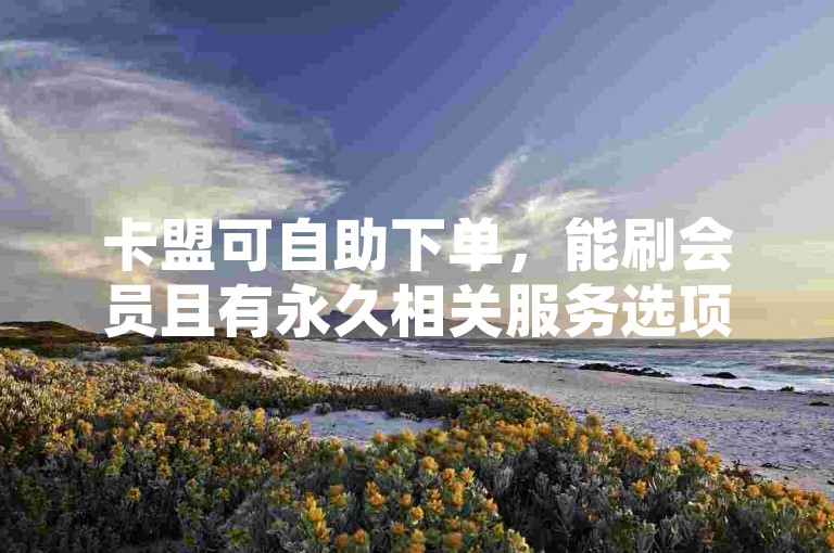 卡盟可自助下单，能刷会员且有永久相关服务选项。