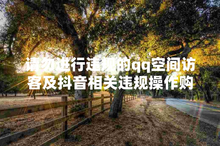 请勿进行违规的qq空间访客及抖音相关违规操作购买行为。
