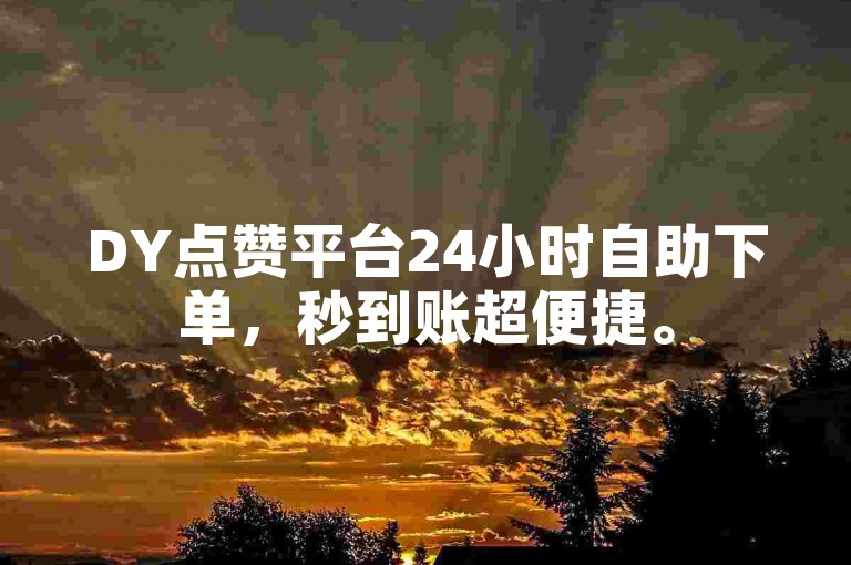 DY点赞平台24小时自助下单，秒到账超便捷。