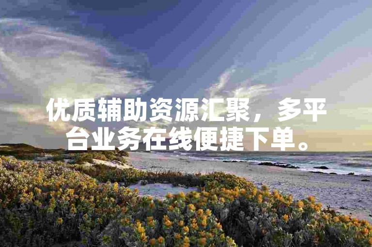 优质辅助资源汇聚，多平台业务在线便捷下单。