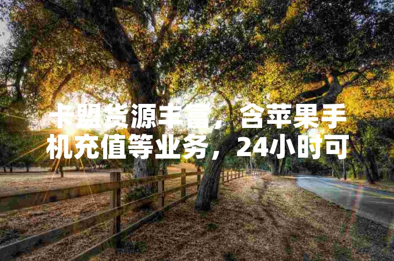 卡盟货源丰富，含苹果手机充值等业务，24小时可操作相关服务