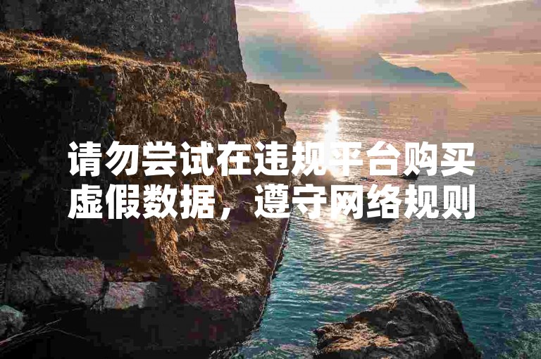 请勿尝试在违规平台购买虚假数据，遵守网络规则，诚信使用社交软件。
