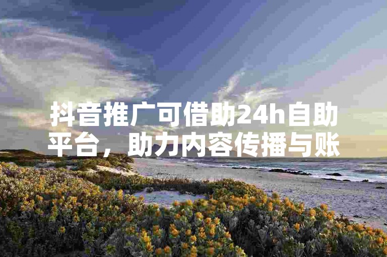 抖音推广可借助24h自助平台，助力内容传播与账号发展。