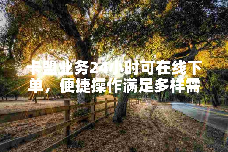 卡盟业务24小时可在线下单，便捷操作满足多样需求。